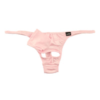 メンズ Tバックビキニ 光沢WET K2S生地 貫通型ゾウさん オープンポーチ 開放感 722010