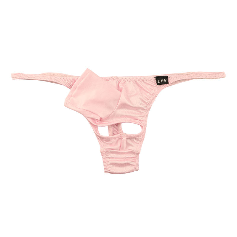 メンズ Tバックビキニ 光沢WET K2S生地 貫通型ゾウさん オープンポーチ 開放感 722010