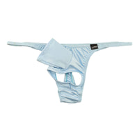 メンズ Tバックビキニ 光沢WET K2S生地 貫通型ゾウさん オープンポーチ 開放感 722010