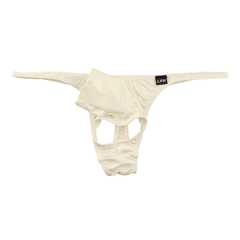 メンズ Tバックビキニ 光沢WET K2S生地 貫通型ゾウさん オープンポーチ 開放感 722010