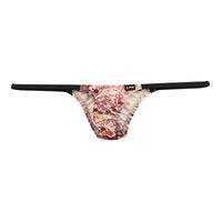 メンズ スパンコール風プリント メンズハーフバック 極小ビキニ 3Dポーチ 722035