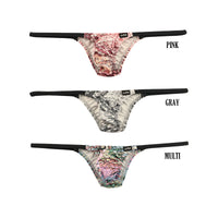 メンズ スパンコール風プリント メンズハーフバック 極小ビキニ 3Dポーチ 722035