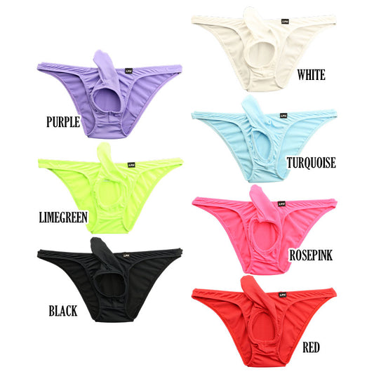 Men's Elephant Half-Back Bikini, Wide Front Opening, Made with E6000 Fabric, Soft to the Touch, 723036
