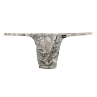 メンズ ハーフバックショーツ ダメージデニム風プリント ストレッチ生地  脇細デザイン 723040