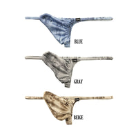 メンズ スタイリッシュ Tバックショーツ 3Dポーチ デニムプリント 快適ストレッチ 723041