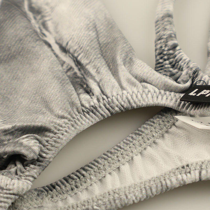 メンズ スタイリッシュ Tバックショーツ 3Dポーチ デニムプリント 快適ストレッチ 723041