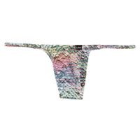 メンズ ハーフバックビキニ スパンコールプリント ストレッチ生地 脇細デザイン 723048