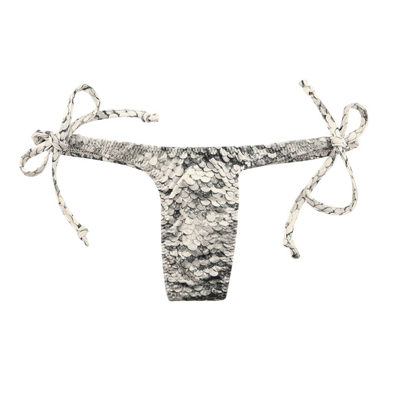 ユニセックス スパンコールプリント 上品微光沢ユニセックス極小脇ヒモTバック 723055