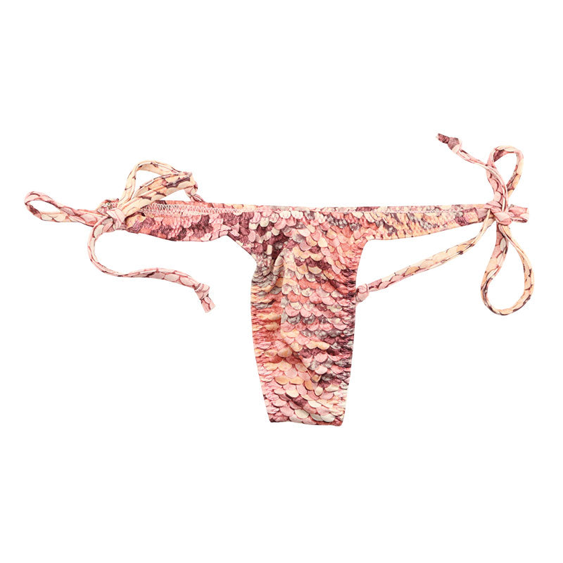Unisex Sequin Print T-Back with Elegant, Subtle Shine and Minimal Side Ties (723055)