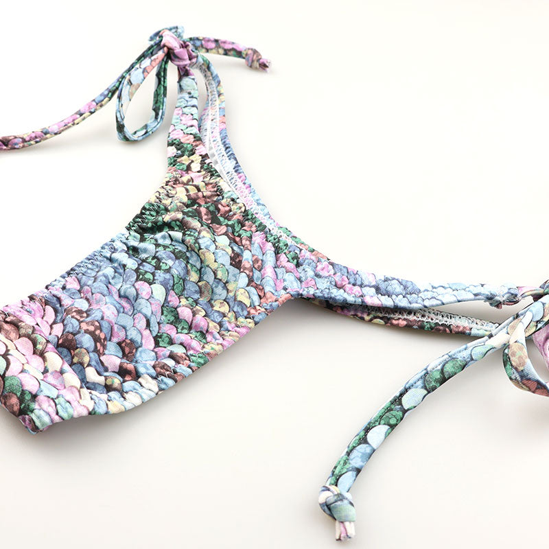 Unisex Sequin Print T-Back with Elegant, Subtle Shine and Minimal Side Ties (723055)