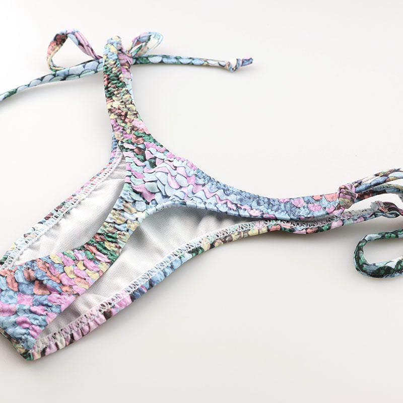 ユニセックス スパンコールプリント 上品微光沢ユニセックス極小脇ヒモTバック 723055