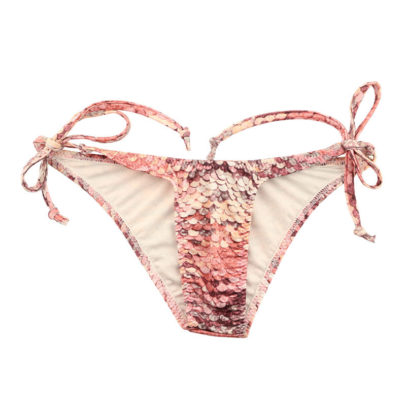 ユニセックス スパンコールプリント 上品微光沢ユニセックス極小脇ヒモハーフバック 723056