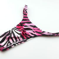 メンズ ハーフバックビキニ ゼブラ柄 アニマルプリント シルキー素材 高伸縮 シャープタイプ 男性用下着 723059