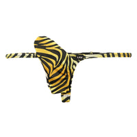 メンズ Tバックビキニ ゼブラ柄 アニマルプリント 上向き立体ポーチ シャープデザイン 下着 723060