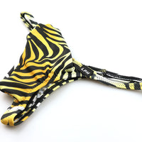 メンズ Tバックビキニ ゼブラ柄 アニマルプリント 上向き立体ポーチ シャープデザイン 下着 723060