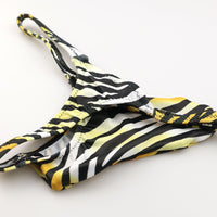 メンズ Tバックビキニ ゼブラ柄 アニマルプリント 上向き立体ポーチ シャープデザイン 下着 723060