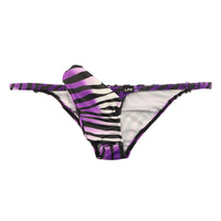 メンズ ハーフバックビキニ ゼブラ柄 アニマルプリント 上向き立体ポーチ シャープデザイン 下着 723061