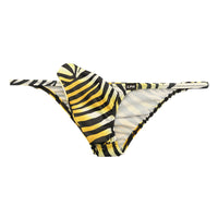 メンズ ハーフバックビキニ ゼブラ柄 アニマルプリント 上向き立体ポーチ シャープデザイン 下着 723061
