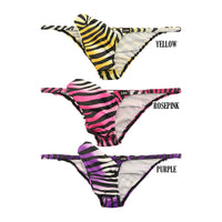 メンズ ハーフバックビキニ ゼブラ柄 アニマルプリント 上向き立体ポーチ シャープデザイン 下着 723061
