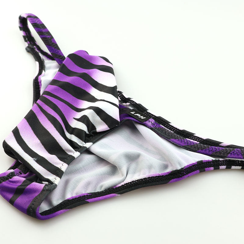 メンズ ハーフバックビキニ ゼブラ柄 アニマルプリント 上向き立体ポーチ シャープデザイン 下着 723061