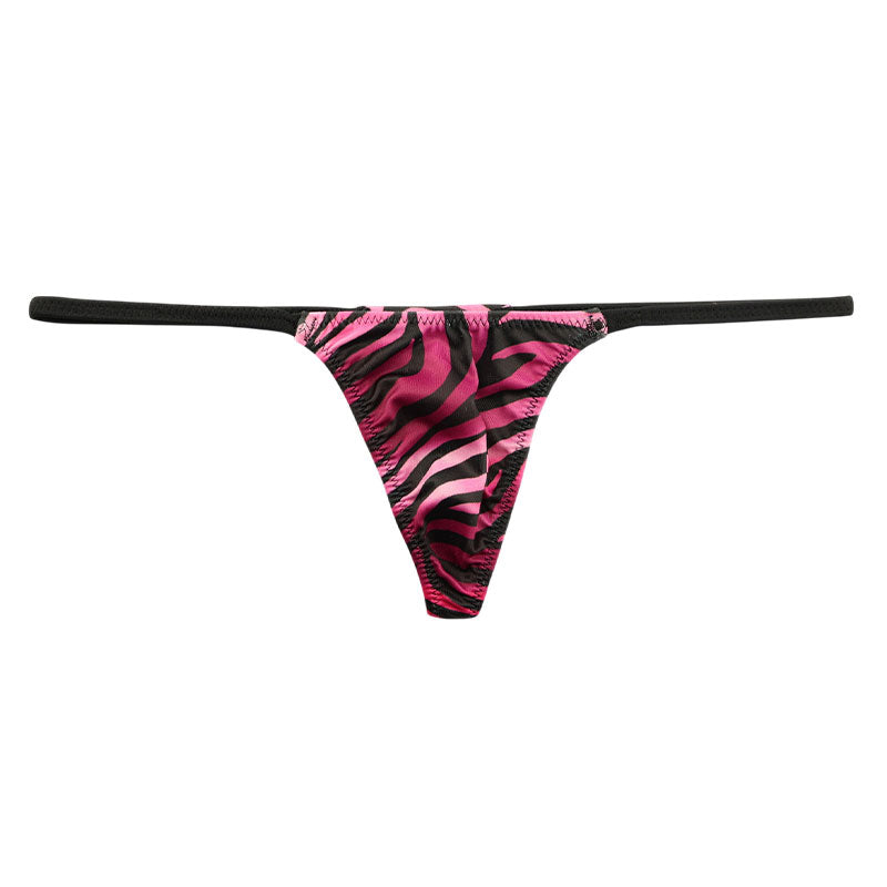 ユニセックス SLKS生地シルキーストレッチ ゼブラプリント nanoビキニ Tバック 723064