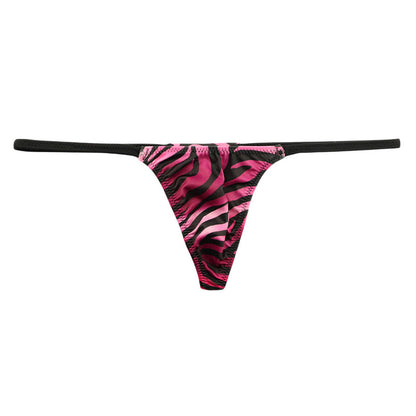 ユニセックス SLKS生地シルキーストレッチ ゼブラプリント nanoビキニ Tバック 723064