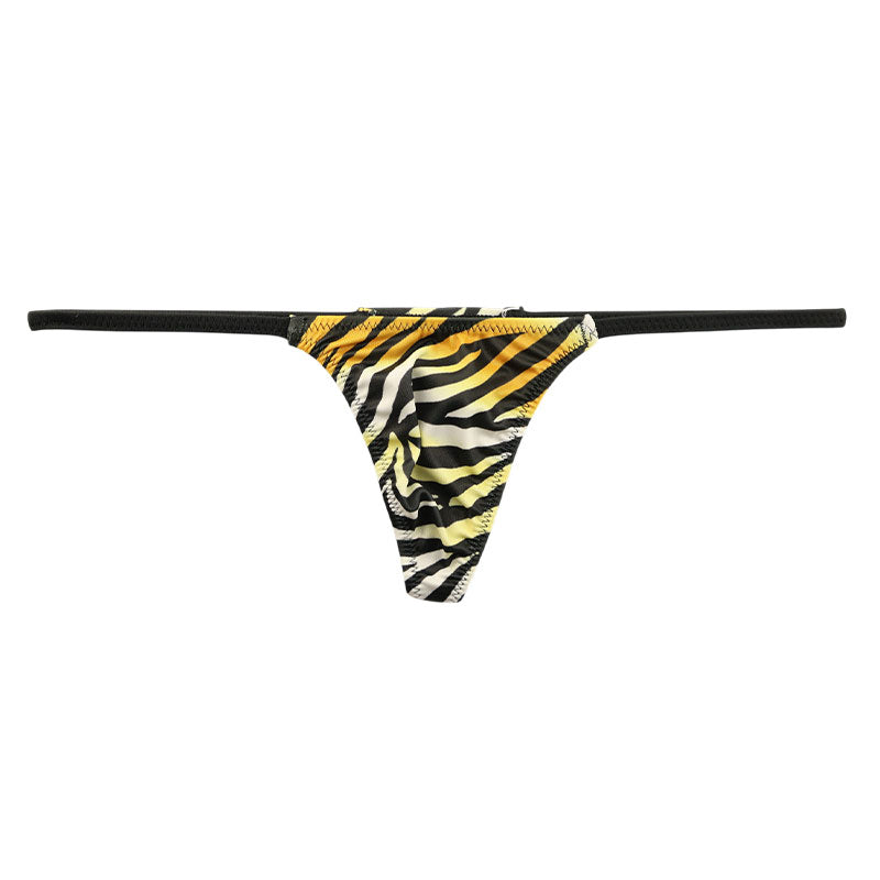 ユニセックス SLKS生地シルキーストレッチ ゼブラプリント nanoビキニ Tバック 723064