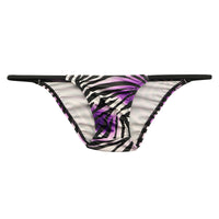 ユニセックス SLKS生地シルキーストレッチ ゼブラプリント nanoビキニ ハーフバック 723065