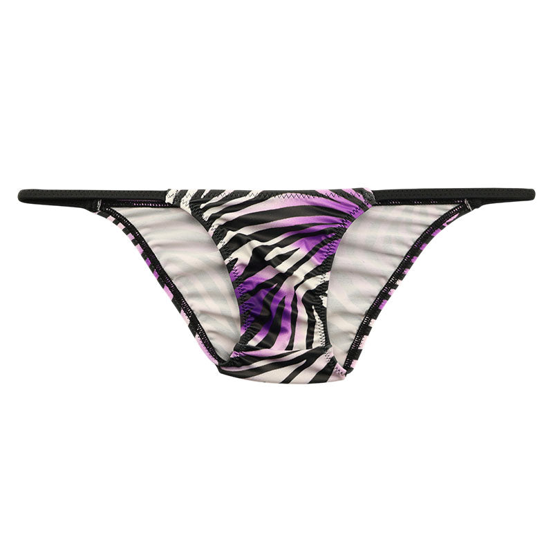 ユニセックス SLKS生地シルキーストレッチ ゼブラプリント nanoビキニ ハーフバック 723065