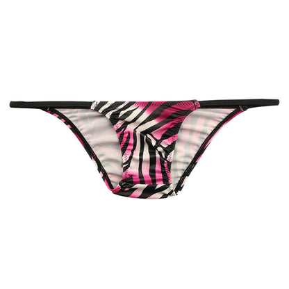 Unisex SLKS Silky Stretch Zebra Print Nano Bikini, Half Back, 723065