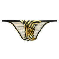 ユニセックス SLKS生地シルキーストレッチ ゼブラプリント nanoビキニ ハーフバック 723065