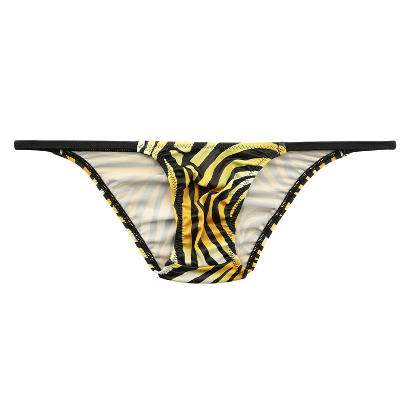ユニセックス SLKS生地シルキーストレッチ ゼブラプリント nanoビキニ ハーフバック 723065