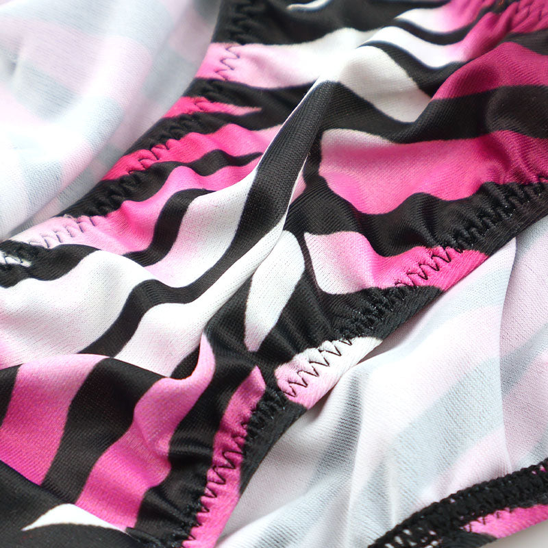 Unisex SLKS Silky Stretch Zebra Print Nano Bikini, Half Back, 723065
