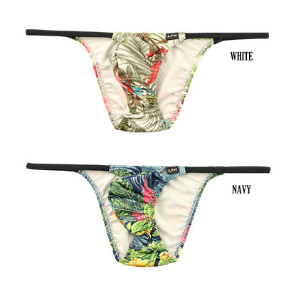 Men's Soft, Stretchy Fabric with Subtle Sheen, Amazon Reef Print Half-Back Bikini 723073