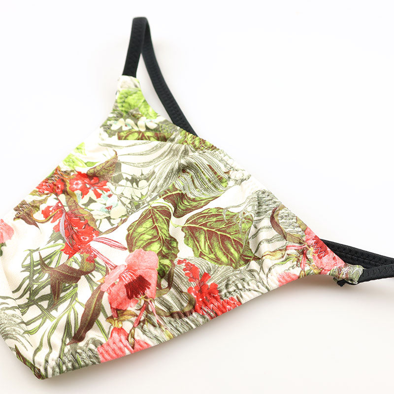 Men's Soft, Stretchy Fabric with Subtle Sheen, Amazon Reef Print Half-Back Bikini 723073