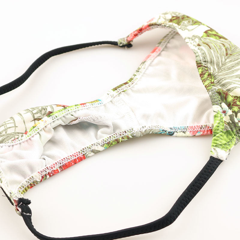 Men's Soft, Stretchy Fabric with Subtle Sheen, Amazon Reef Print Half-Back Bikini 723073