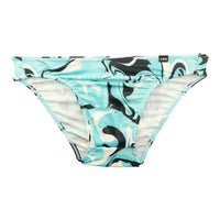 メンズ 迷彩柄 カモフラージュプリント メンズ フルバック ビキニ 光沢 シルキー 伸縮性 快適 726006