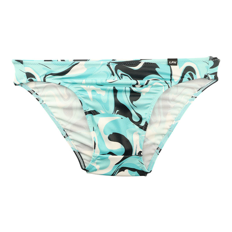 メンズ 迷彩柄 カモフラージュプリント メンズ フルバック ビキニ 光沢 シルキー 伸縮性 快適 726006