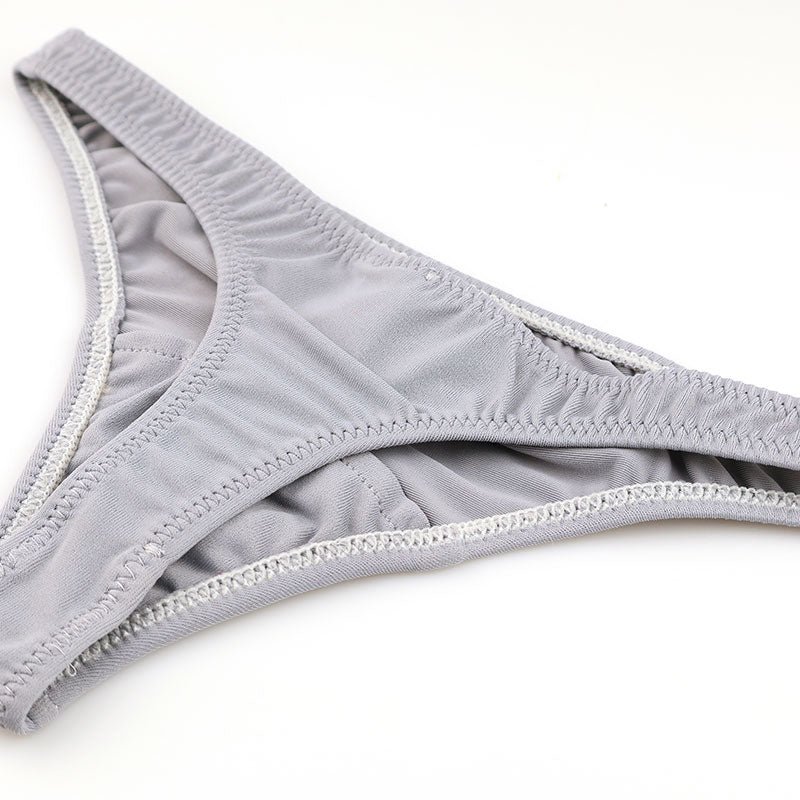 Men's MFS Fabric T-Back Bikini with Secret Pocket, Simple Design, 819041