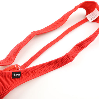 Men's Tight-Fit Stretchy MFS Fabric 3D Pouch G-string Bikini 819044
