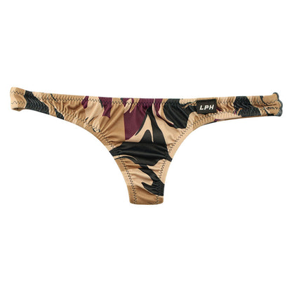 Men's Otherworldly Minimal T-back Bikini in Silky Camouflage Print SLKS Fabric 820035
