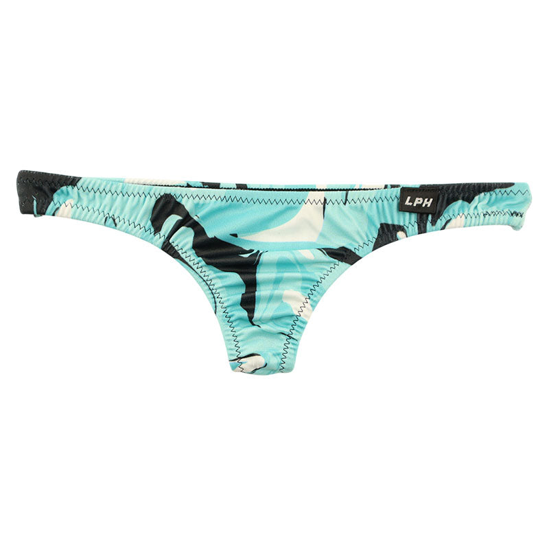 Men's Otherworldly Minimal T-back Bikini in Silky Camouflage Print SLKS Fabric 820035