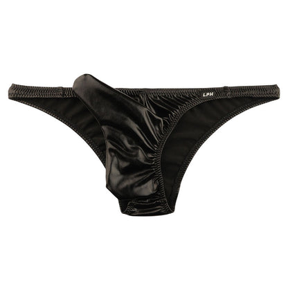 Men's Half-Back Bikini 821042 with Independent Elephant Design in Glossy Metallic Fabric