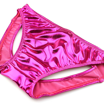 Unisex O-back with glossy metallic fabric 822011