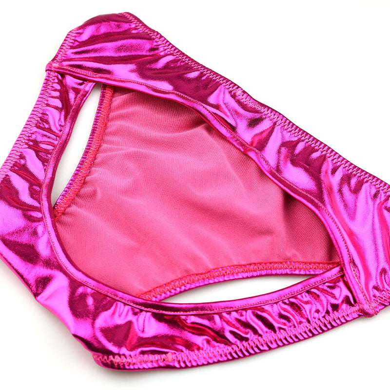 Unisex O-back with glossy metallic fabric 822011