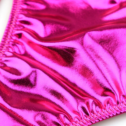 Unisex O-back with glossy metallic fabric 822011