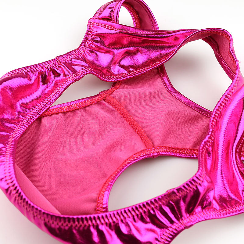 Unisex O-back with glossy metallic fabric 822011