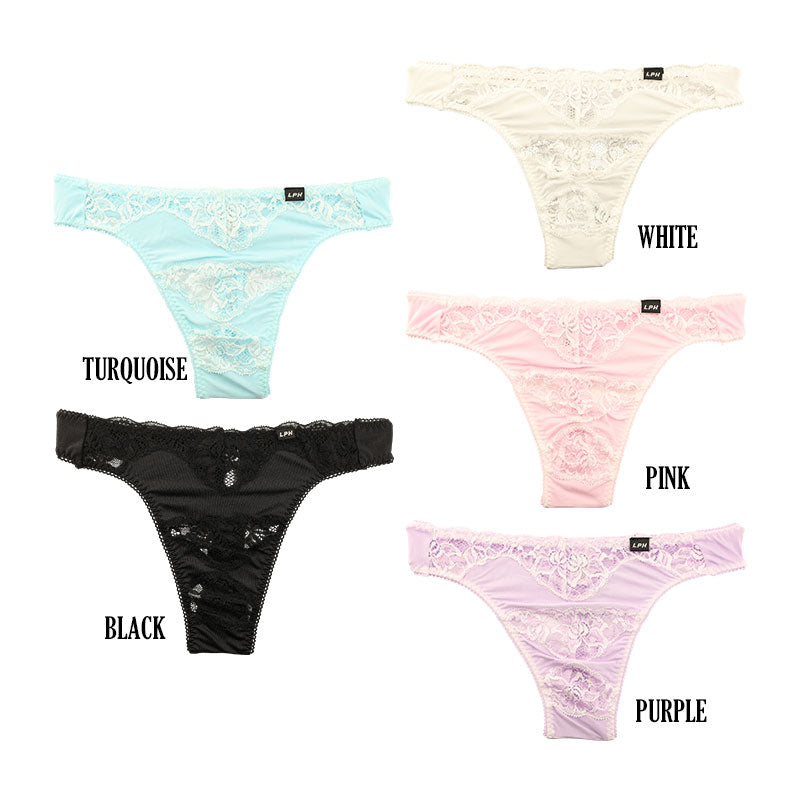 Beautiful Men's T-Back Bikini, Sheer Lace, Thin, Stretch, Fitted, 825009
