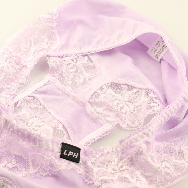 メンズ 美しい メンズ フルバック ビキニ 透け感レース 薄手 伸縮 フィット 825010