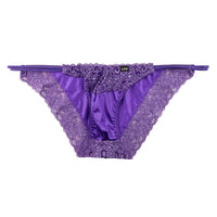 メンズ 光沢フェリカ生地使用 メンズフルバックショーツ 透け感レースでセクシー＆エレガント 快適フィットで日常下着にも 826004